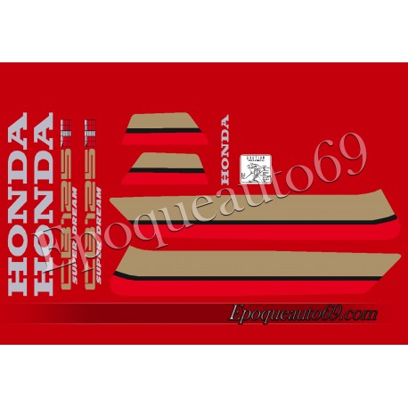 Autocollants stickers Honda - CB 125 TDC/TDE Superdream 82-87