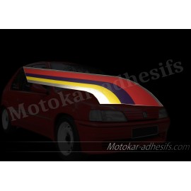 Autocollant capot Peugeot 106 Rallye phase 1