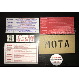 Autocollants stickers moteur Peugeot 205 1.6 GTI 115cv