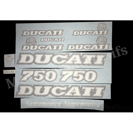 Autocollants Stickers Ducati 750 Santamonica