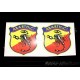 2 autocollants stickers ABARTH 