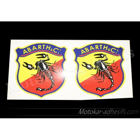 2 autocollants stickers ABARTH 