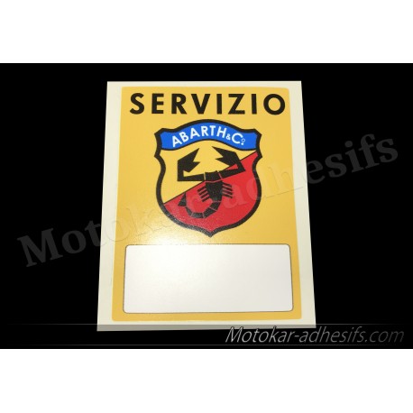 Autocollant sticker ABARTH service 