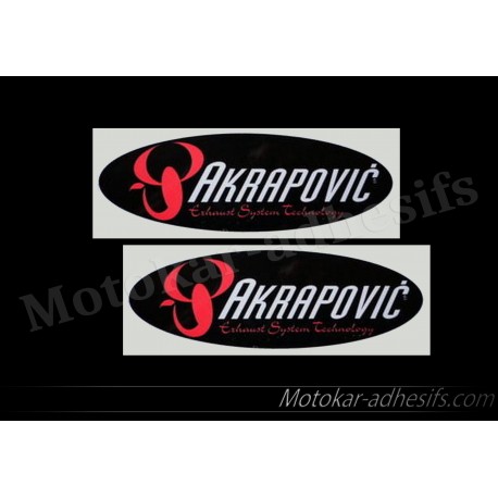 2 x Autocollants - stickers AKRAPOVIC 