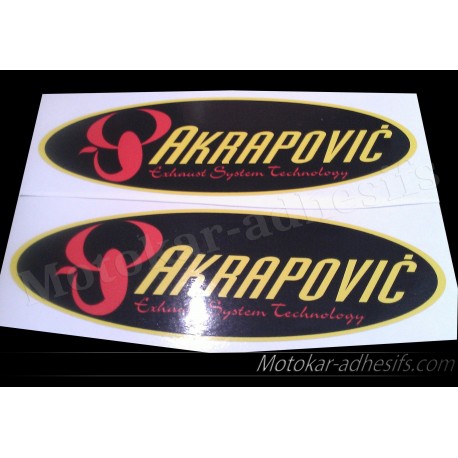 2 Autocollants stickers AKRAPOVIC 