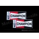 2 autocollants stickers Champion 