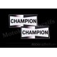 2 autocollants stickers Champion 