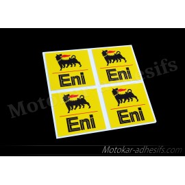 4 Autocollants Stickers ENI 