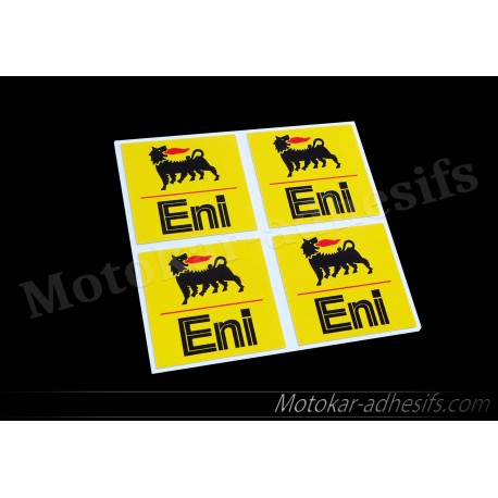 4 Autocollants Stickers ENI 