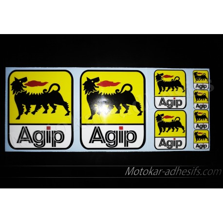 8 Autocollants stickers AGIP Moto Ducati