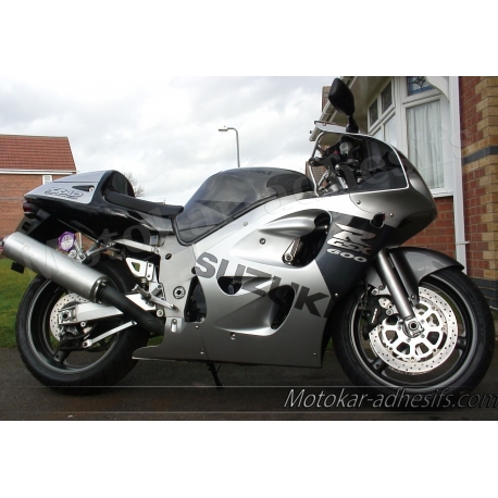 Autocollants - stickers Suzuki GSX-R 600 1998 version Gris