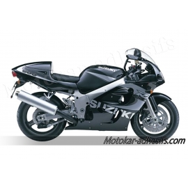 Autocollants - stickers Suzuki GSX-R 600 1999 version Noir/Gris