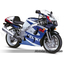 Autocollants - stickers Suzuki GSX-R 600 2000 version Rouge gris 