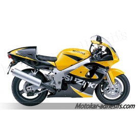 Autocollants - stickers Suzuki GSX-R 600 2000 version Jaune noir