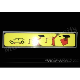 Autocollant sticker Cric peugeot 205