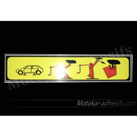 Autocollant sticker Cric peugeot 205