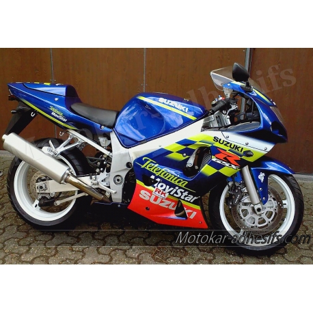 Autocollants stickers Suzuki gsxr 600 année 2002 Telephonica 