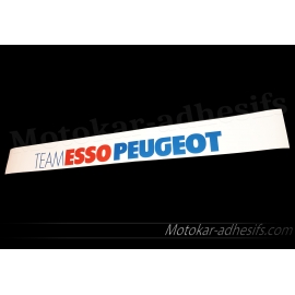 Autocollant Pare soleil Team esso Peugeot