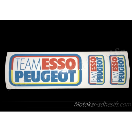 Autocollants stickers Team esso Peugeot 