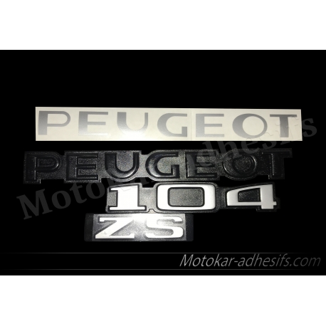 Autocollants stickers Coupe 104 zs Peugeot monogramme