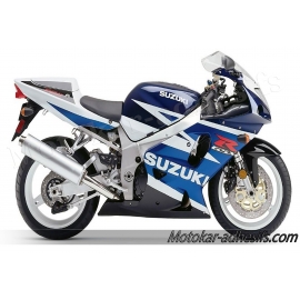 Autocollants - stickers Suzuki GSX-R 750 2003 version bleu/blanc