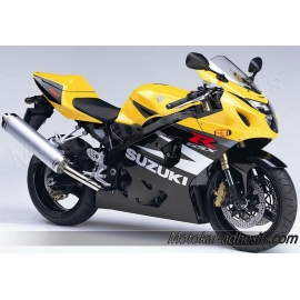 Autocollants - stickers Suzuki GSX-R 750 2004 version Jaune/ Noir