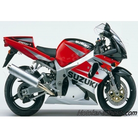 Autocollants - stickers Suzuki GSX-R 750 2002 version Rouge / Argent