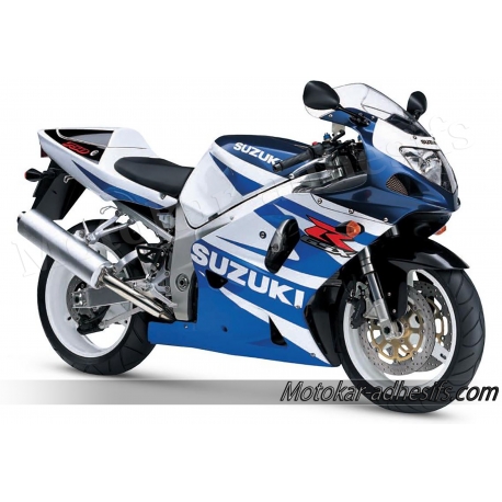 Autocollants - stickers Suzuki GSX-R 750 2002 version blanc /Bleue