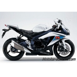 Autocollants stickers Suzuki GSX-R 750 2010 - blanc bleu