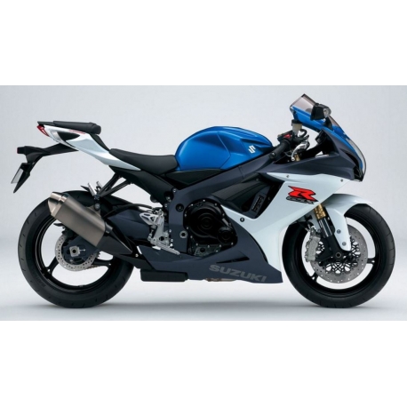 Autocollants stickers Suzuki GSX-R 750 2011 - blanc bleu