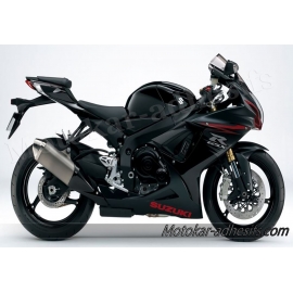 Autocollants stickers Suzuki GSX-R 750 2012 - noir rouge