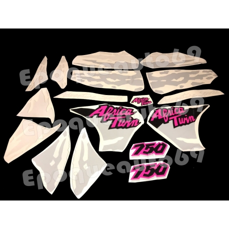 Autocollants - stickers Africa twin xrv 750 rd 07 année 1993 (moto grise)