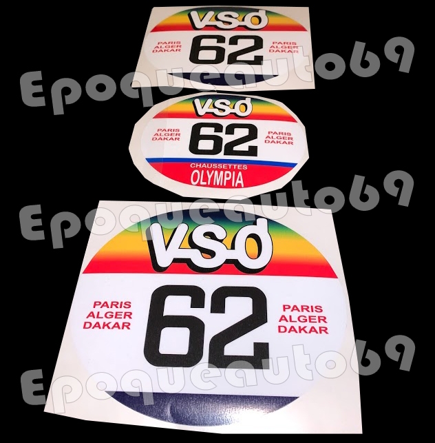 Autocollants stickers Dakar VSD Olympia - EPOQUEAUTO69
