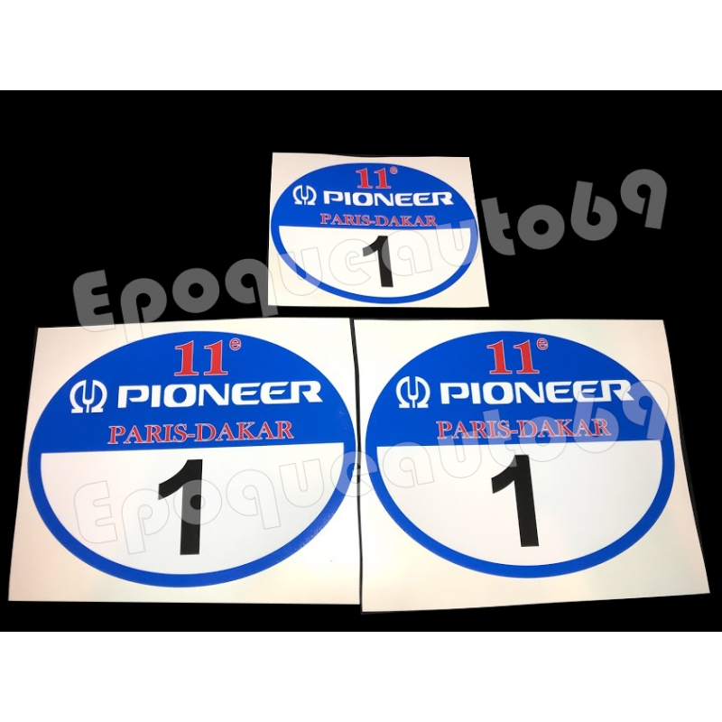 Autocollants Stickers Pioneer 11eme Dakar 1989 - EPOQUEAUTO69
