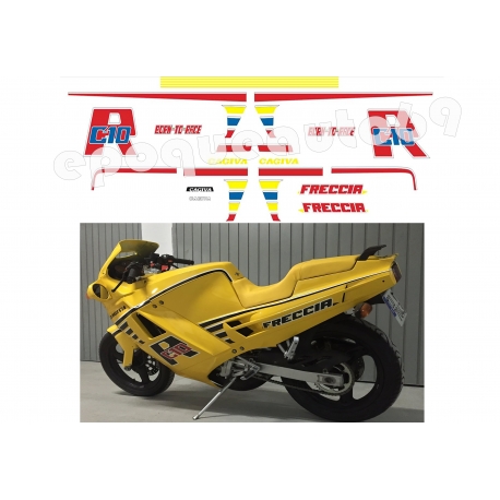 Autocollants stickers Cagiva FRECCIA C10 R année 1998( moto jaune )