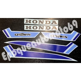 Kit autocollants Stickers HONDA CB 125 twin année 1979 (moto bleue)