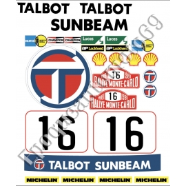 Autocollants Stickers TALBOT Sunbeam