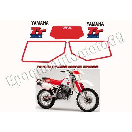 Autocollants Stickers YAMAHA TT 350 année 1987