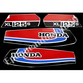 Autocollants Stickers HONDA 125 XLS année 1979 (moto blanche)