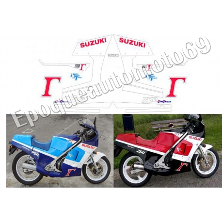 AUTOCOLLANTS STICKERS SUZUKI RG 250 GAMMA ANNÉE 1986