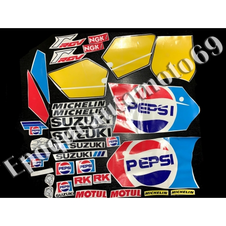 Autocollants - Stickers suzuki rgv 250 gamma année 1988/1990 PEPSI