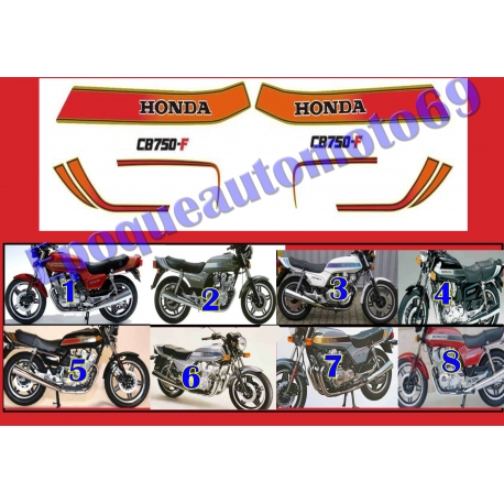 Autocollants Stickers réservoir honda CB 750 F année 1981