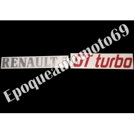Autocollants stickers Renault 5 Gt turbo hayon coffre