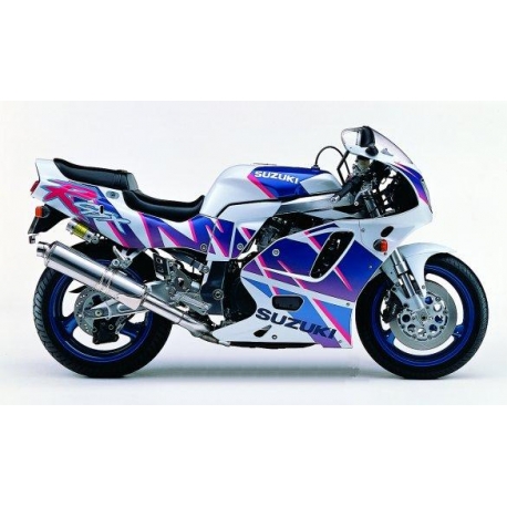 Autocollants - stickers Suzuki GSX-R 750 année 1992 version blanc/bleue