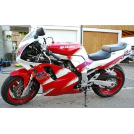 Autocollants - stickers Suzuki GSX-R 750 année 1995 version rouge/blanc