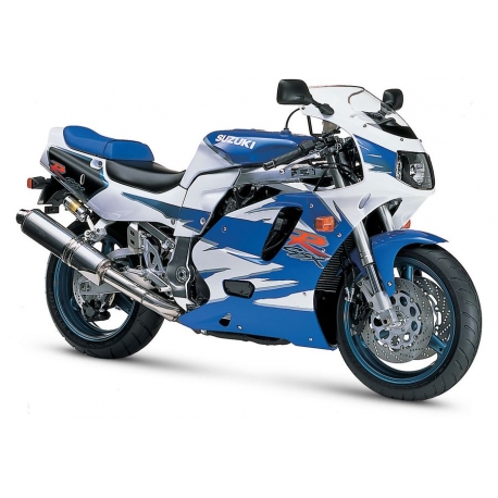 Autocollants - stickers Suzuki GSX-R 750 année 1995 version bleue/blanc