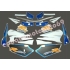 Autocollants - stickers Suzuki GSX-R 750 année 1995 version bleue/blanc