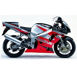 Autocollants - stickers Suzuki GSX-R 750 2001 version Rouge / argent / Noir