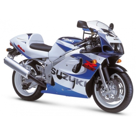 Autocollants - stickers Suzuki GSX-R 600 1999 version blanc/bleu