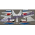 Autocollants - stickers Suzuki GSX-R 600 2002 Version blanche/bleu